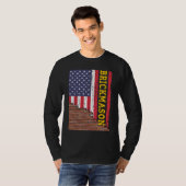 Brick Mason Bricklayer Masonry Construction US Fla T-shirt (Voorkant volledig)