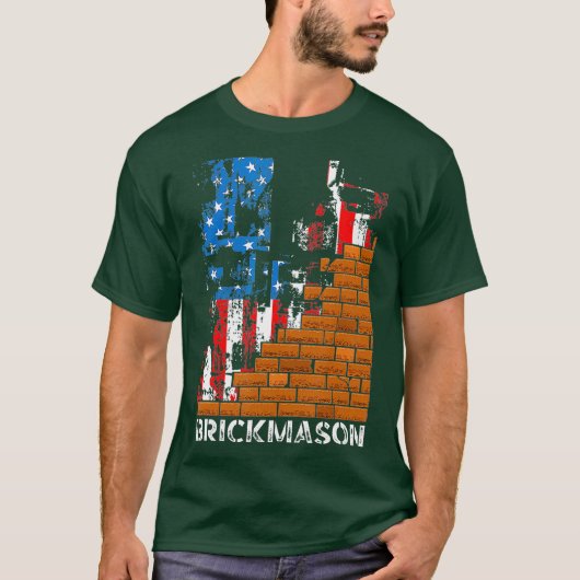 Brick Mason Bricklayer Masonry Union Worker T-shirt (Voorkant)