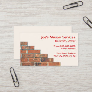 Brick Mason Masonry Visitekaartje