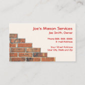 Brick Mason Masonry Visitekaartje (Voorkant)
