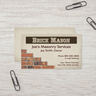 Brick Mason Masonry Visitekaartje