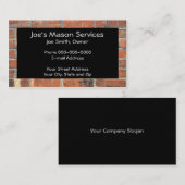 Brick Mason Masonry Visitekaartje (Voorkant / Achterkant)