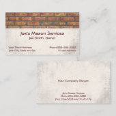 Brick Mason Masonry Visitekaartje (Voorkant / Achterkant)