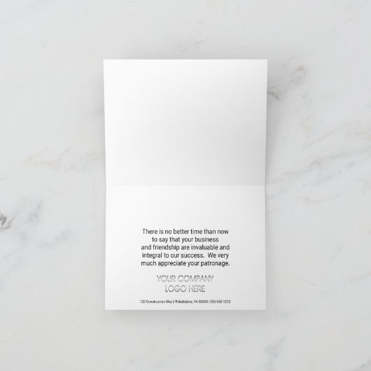 Brick metselwerk bouw bedrijf dank u bedankkaart (Binnen)