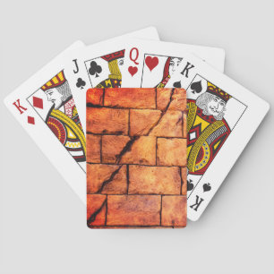 Brick-muur in racks speelkaarten
