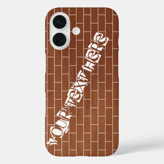 Brick Muur Ontwerp Aangepaste Tekst iPhone Case (Achterkant)
