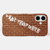 Brick Muur Ontwerp Aangepaste Tekst iPhone Case (Achterkant (horizontaal))