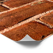 Brick-muur rode muur muur poster (Hoek)