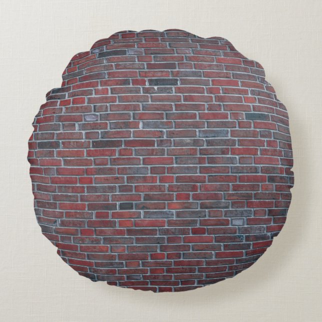Brick-muur Rond Kussen (Voorkant)