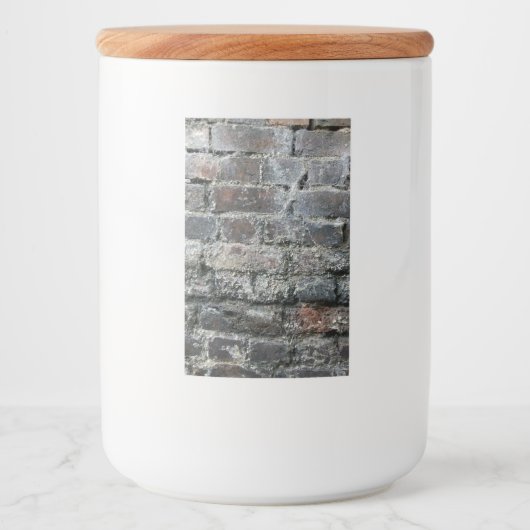 Brick-muur Voedselcontainer Etiket (Voorkant)