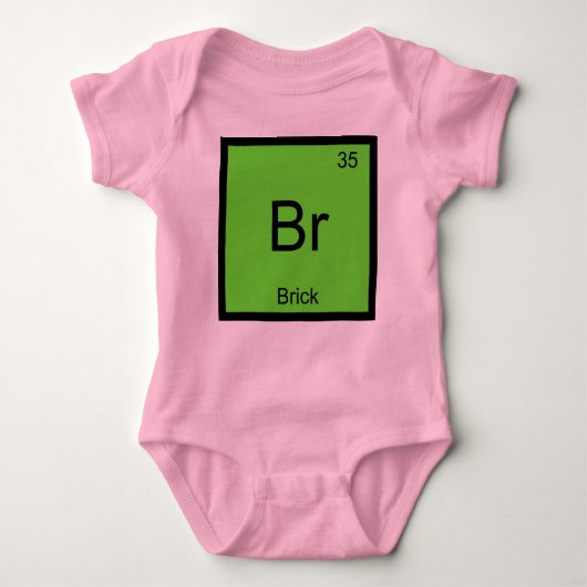 Brick Name Chemistry Element Periodic Table Romper (Voorkant)