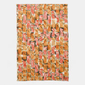 Brick-ontwerp met heldere tonen die hen scheiden theedoek (Verticaal)