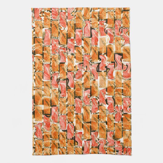 Brick-ontwerp met heldere tonen die hen scheiden theedoek (Verticaal)