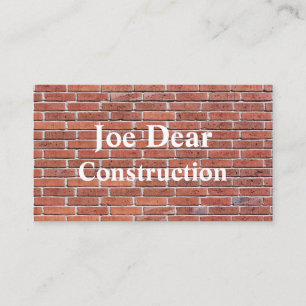 Brick-patroonpatroon voor bouwers, daken, construc visitekaartje