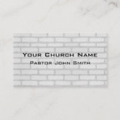Brick Pattern Off White Church Visitekaartje (Voorkant)