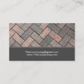 Brick Paving Driveway Construction Visitekaartje (Achterkant)