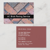 Brick Paving Service Visitekaartje (Voorkant / Achterkant)