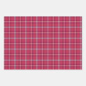 Brick Red and Soft Peach Plaid Inpakpapier Vel (Voorkant 3)