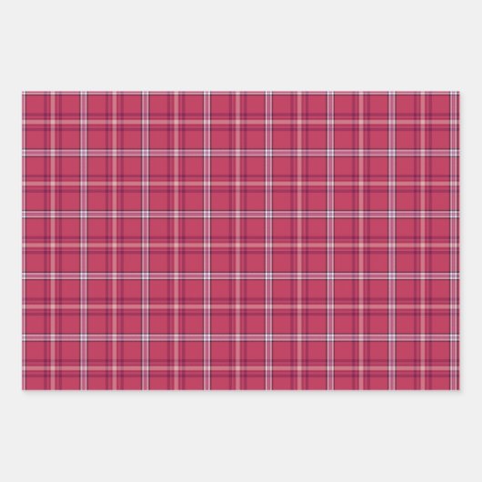 Brick Red and Soft Peach Plaid Inpakpapier Vel (Voorkant)