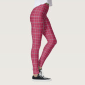 Brick Red and Soft Peach Plaid Leggings (Rechts)