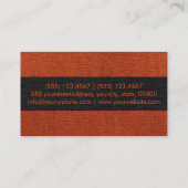 Brick Red Elegant Monogram Visitekaartje (Achterkant)