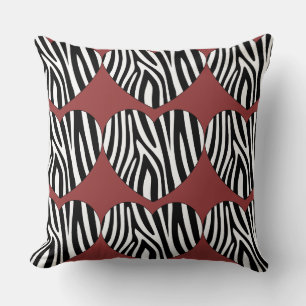 Brick Red Leopard Print Pillow/Altijd aardig Kussen