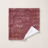 brick red marble print (Gant de toilette)