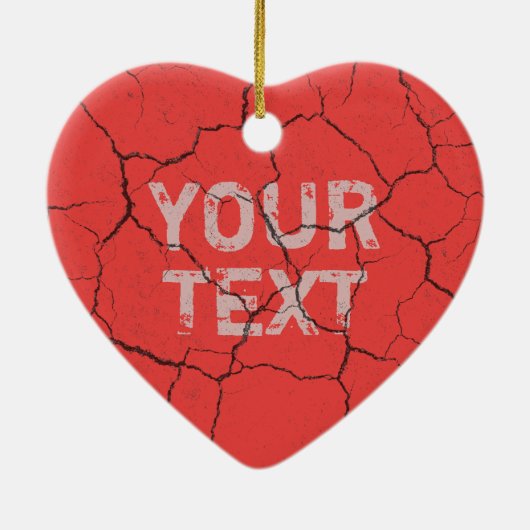 Brick RedCeramic Ornament Heart (Achterkant)