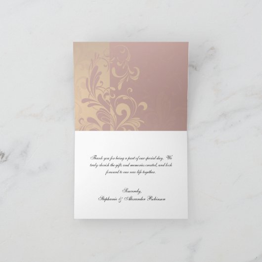 Brick Rich Rouge et or Merci à rotation inverse (Intérieur)