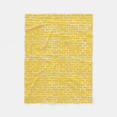 Brick Road - Geel en transparant Fleece Deken (Voorkant)