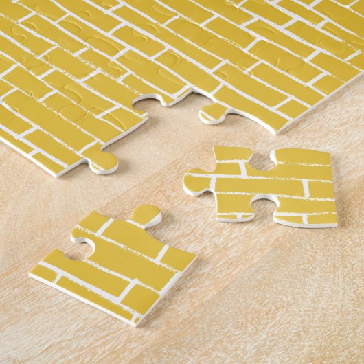 Brick Road - Geel en transparant Legpuzzel (Zijkant)