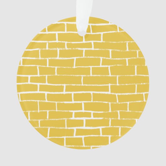 Brick Road - Geel en transparant Ornament (voorkant)