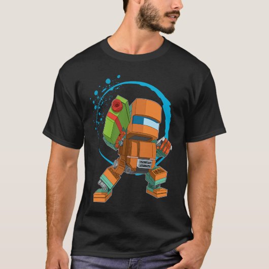Brick Robot   Master Builder  MOC Mech T-shirt (Voorkant)