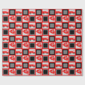 Brick Rode Brandweerman Party Wrapping Papier (Vlak)