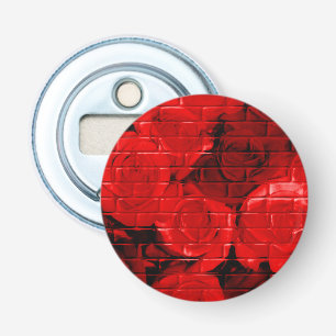 Brick Rozen 02 Rood-ronde flesopening Button Flesopener