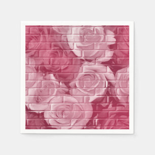 Brick-Rozen 14 Mauve-Paper Cocktail Napkins Servet