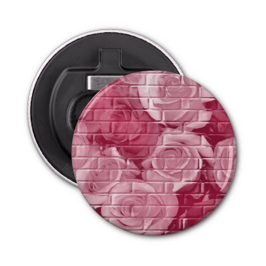 Brick-Rozen 14 Mauve-Round flesopening Button Flesopener (Voorkant)