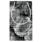 Brick-Rozen 15 zwarte witte tot kleine tas met cad Klein Cadeauzakje (Achterkant)