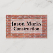 Brick Slabs Pattern Wall Masonry Visitekaartje (Voorkant)