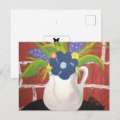 Brick Vase-kaart 5x7 Briefkaart (Voorkant / Achterkant)