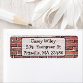 Brick Wall achtergrond adreslabel Etiket (Insitu)