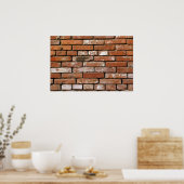 Brick Wall achtergrond Poster (Keuken)