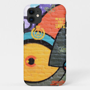 Brick wall Amsterdam Graffiti foto iPhone 11 Hoesje