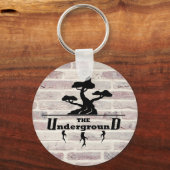 Brick Wall Background Business Logo Sleutelhanger (Voorkant)