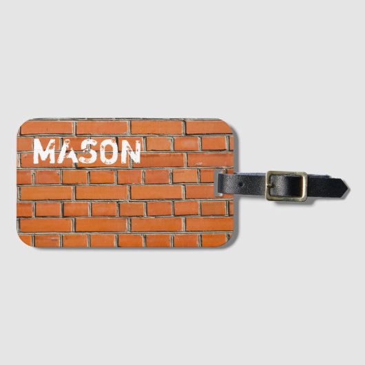 Brick Wall Bagagelabel (Voorkant (horizontaal))