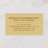 Brick Wall, bouwbedrijf, bouwmachines Visitekaartje (Achterkant)