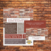 Brick Wall, bouwbedrijf, bouwmachines Visitekaartje