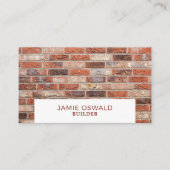 Brick Wall, bouwbedrijf, bouwmachines Visitekaartje (Voorkant)