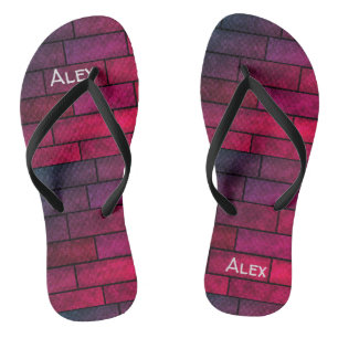 Brick wall, brick teenslippers