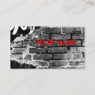 brick wall business card visitekaartje
